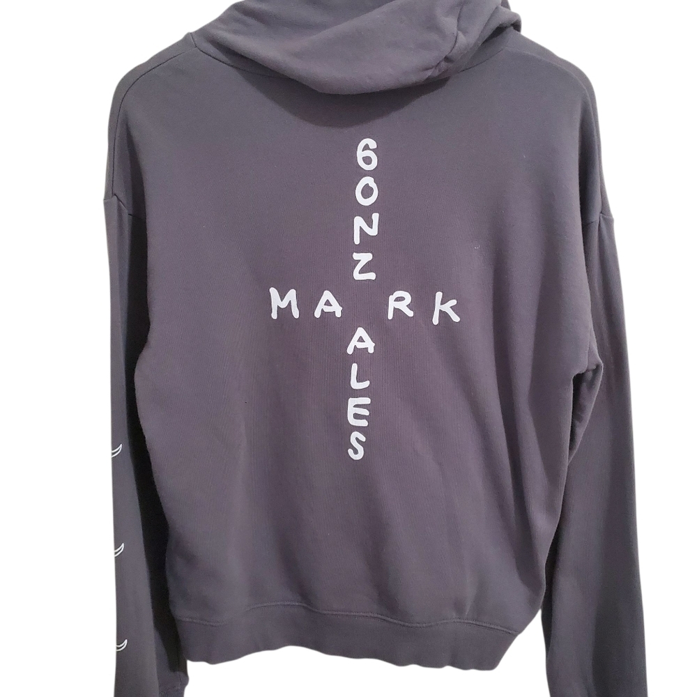 RARE GONZ HOODIE Mark Gonzales Skateboard Men Medium Gray